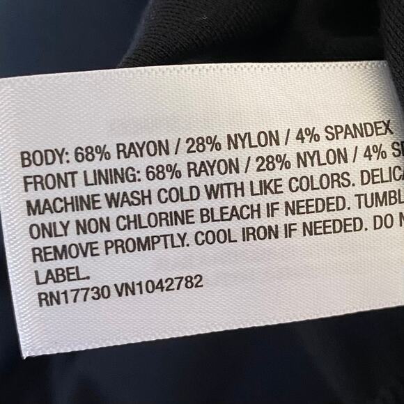 NEW A NEW DAY Black Strapless Knit Tube Dress Size Large Slit Hem Stretch Midi - Picture 7 of 7